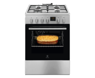 Kuchenka gazowo-elektryczna ELECTROLUX LKK660222X Termoobieg, SteamBake, AquaClean, 60cm